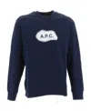 Apc A.p.c. Logo Organic Cotton Sweatshirt In Black