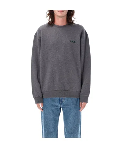Apc Logo-print Cotton Sweatshirt In Black
