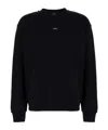 Apc A.p.c. Black Crewneck Sweatshirt With Micro Logo In Jersey In Black