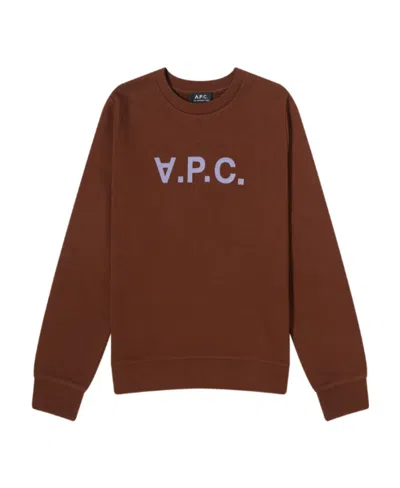 APC A.P.C. FLOCKED LOGO CREWNECK SWEATSHIRT
