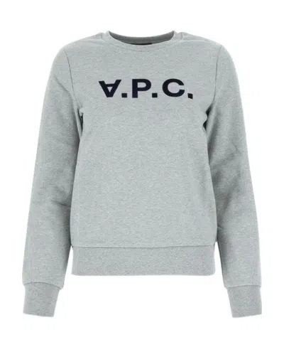 APC A.P.C. FLOCKED LOGO CREWNECK SWEATSHIRT