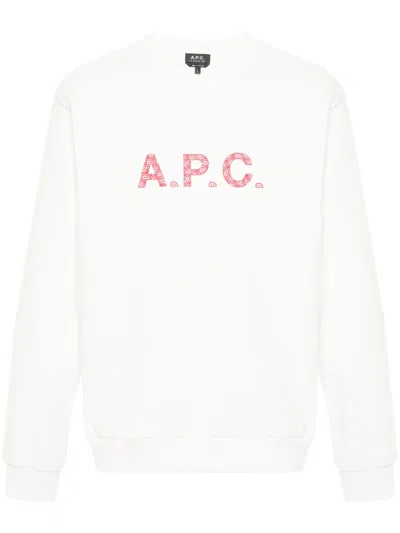 APC LOGO-PRINT COTTON SWEATSHIRT