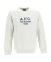 Apc Logo-print Cotton Sweatshirt In White