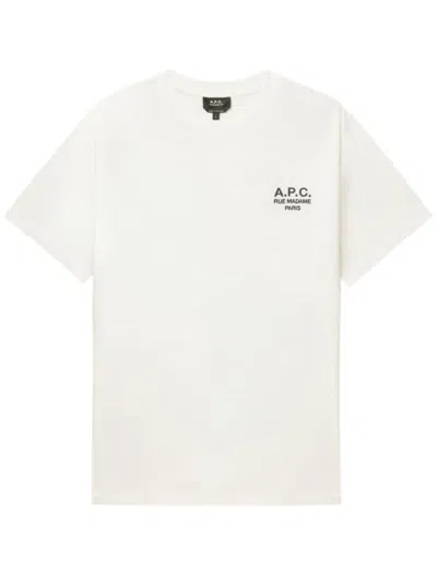 Apc Logo-print Cotton T-shirt In White