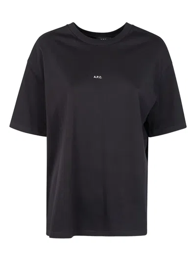 Apc Logo-print Cotton T-shirt In Black
