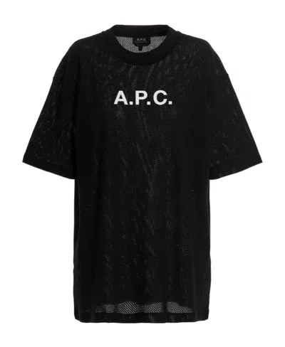 Apc Logo-print Cotton T-shirt In Black