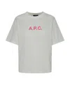 Apc A.p.c. Mae T-shirt In White Cotton In Gray