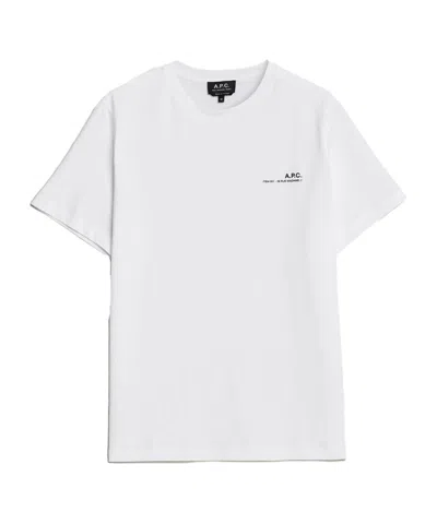 Apc Logo-print Cotton-jersey T-shirt In White