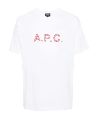 Apc Logo-print Cotton T-shirt In White