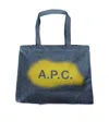 Apc Logo-print Cotton Tote Bag In Blue