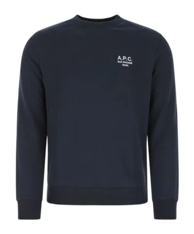 Apc A.p.c. Cotton Sweatshirt With Minimalist Logo And Comfortable Fit In Black