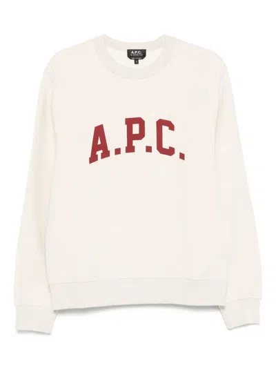 APC LOGO-PRINT CREW NECK SWEATSHIRT
