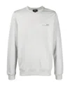 Apc Item Logo-print Cotton-jersey Sweatshirt In White