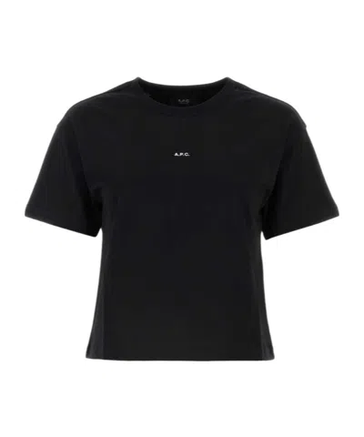 APC A.P.C. LOGO DETAILED CREWNECK T-SHIRT