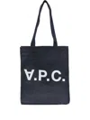 Apc Logo-print Denim Tote Bag In Black