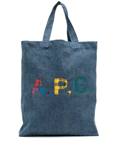 A.p.c. Entire Studios Dove Grey Cotton Oversize T-shirt In Blue
