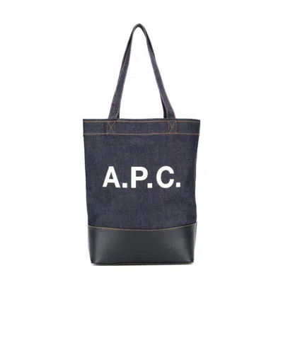 Apc Entire Studios Black Cotton Oversize T-shirt In Blue