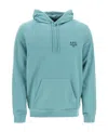 Apc Logo-print Drawstring Hoodie In Blue
