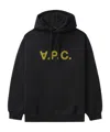 Apc Logo-print Hoodie In Black