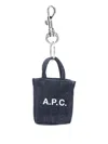 Apc Logo-print Keyring In Blue