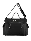 Apc A.p.c. Men Shoulder Bag With Logo In Black