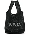 Apc Logo-print Mesh Tote Bag In Black