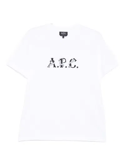 APC LOGO-PRINT ORGANIC COTTON HUGO T-SHIRT