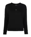 Apc Navy Asics Edition Stone Sweatshirt In Black