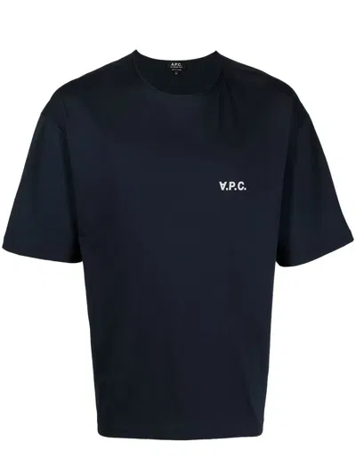 Apc Logo-print Short-sleeve T-shirt In Neutrals