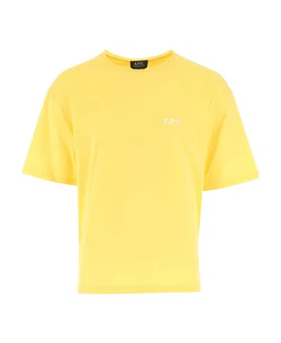 Apc Logo-print Short-sleeve T-shirt In Yellow