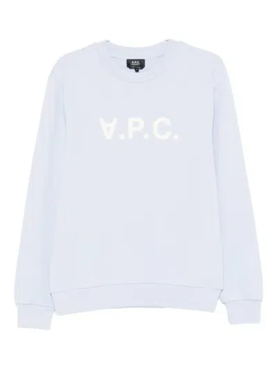 Apc Logo-print Sweatshirt In Gray