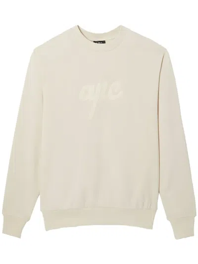 A.p.c. Logo-print Sweatshirt In White