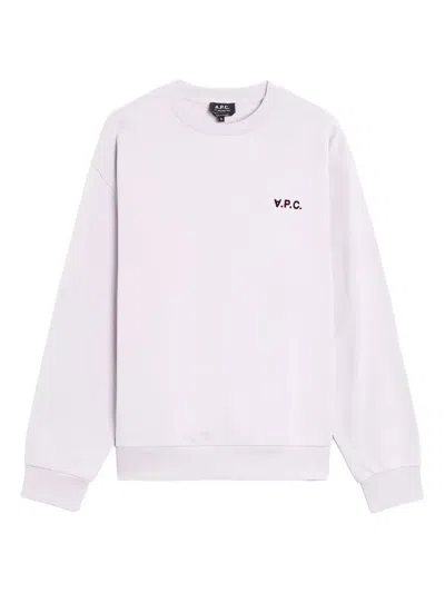 Apc Logo-print Sweatshirt In Pink