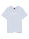 Apc Logo-print T-shirt In Blue