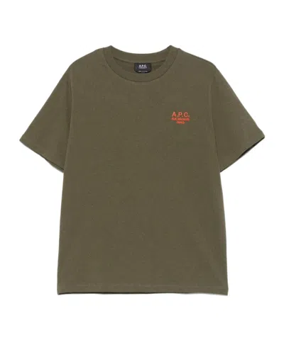 APC A.P.C. LOGO EMBROIDERED CREWNECK T-SHIRT