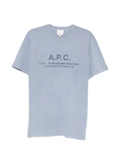 A.p.c. Logo-print T-shirt In Black