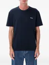 Apc A.p.c. Navy Blue Cotton T Shirt In Black