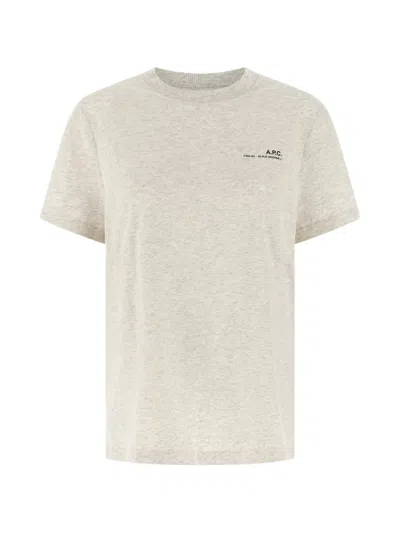 Apc A.p.c. Cohbo Logo Printed Crewneck T-shirt In Neutral