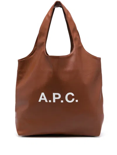 Apc Schultertasche A.p.c. Damen Farbe Beige In Brown