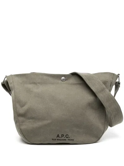 Apc Logo-print Tote Bag In Green