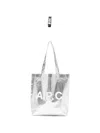 A.p.c. Lou Metallic Finish Tote Bag Dual Handles In Silver