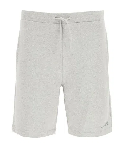 Apc Logo-print Track Shorts In White