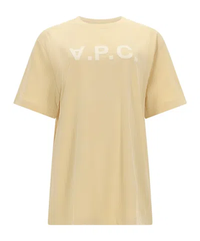 A.p.c. Logo Print T-shirt In Neutral