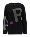 Apc A.p.c. Pure Black Wool Sweater In Black
