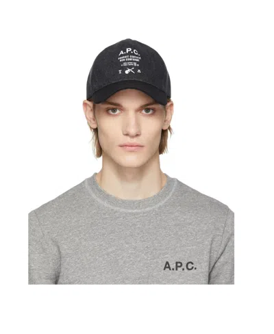 Apc Logo Printed Baseball Hat In Gray