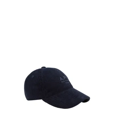 APC A.P.C. LOGO PRINTED CORDUROY CAP