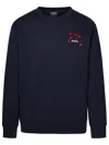 Apc Logo-print Cotton Sweatshirt In Dark Navy