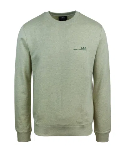 Apc A.p.c. Logo Printed Crewneck Sweatshirt In Gray