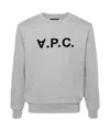 Apc A.p.c. Sweatshirt Crew-neck Logo Print Clothing In Gray