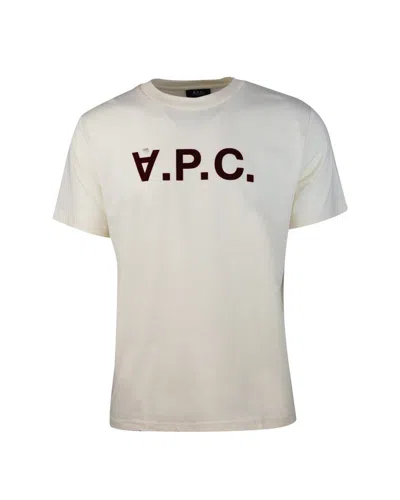 Apc A.p.c. Standard Big Vpc T-shirt Clothing In Beige